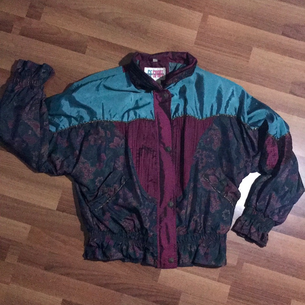 VINTAGE GF SPORT WINDBREAKER JACKET 1980/90s L